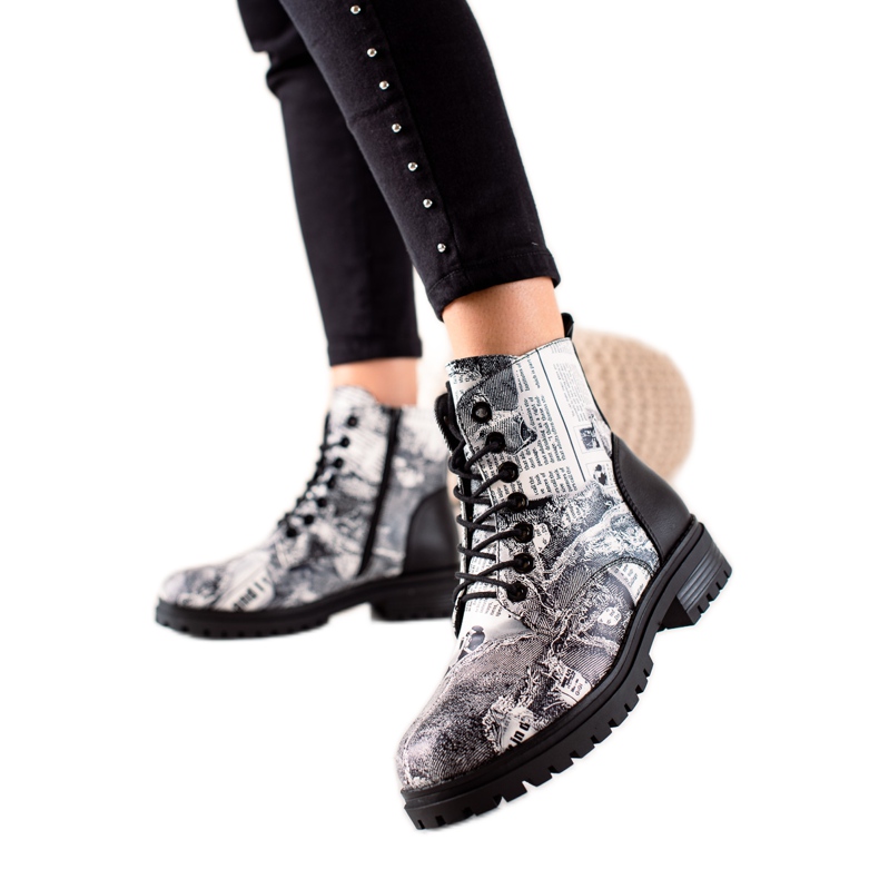 Goodin Fashionabla arbetare med tryck vit