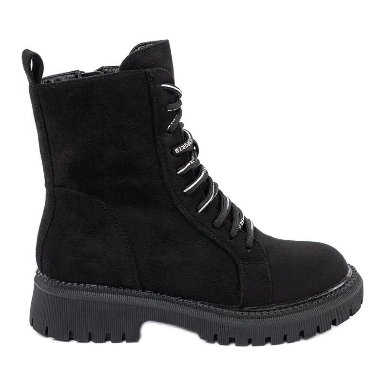 TRENDI Snörarbetare svart