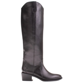 Marco Shoes Iolanda cowboystövlar med dekorativa sömmar svart