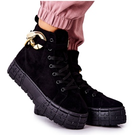 Höga Sneakers På Den Svarta Evenia Plattformen