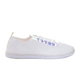 White Roses damsneakers vit