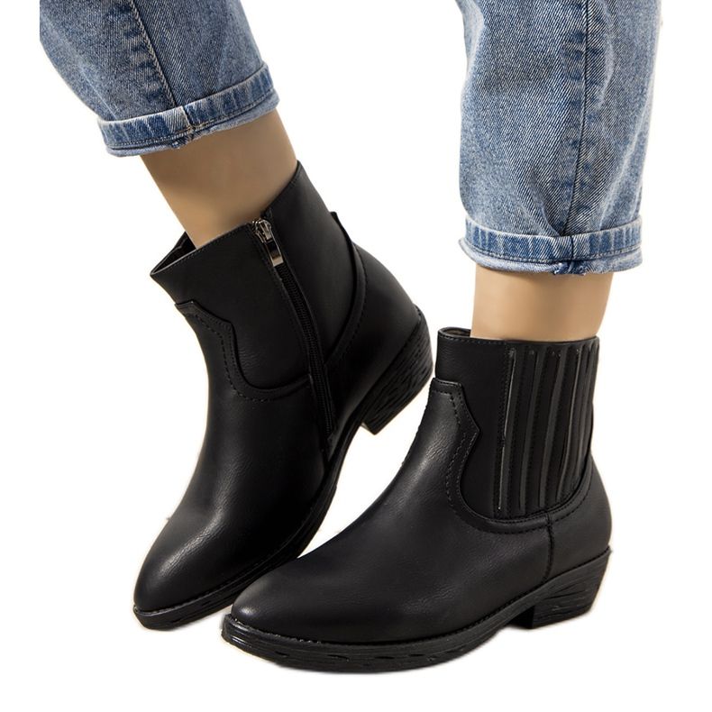 Svarta Jolicoeur varma cowboystövlar