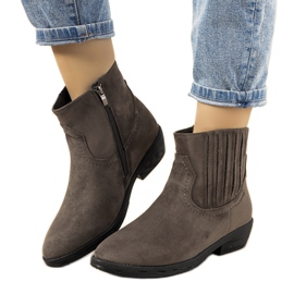 Grå Saucier varma cowboystövlar