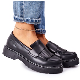 Läder Loafers Big Star II274100 Svart