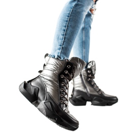 Seastar Varma fashionabla snöstövlar silver- grå