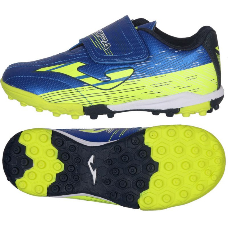 Fotbollsskor Joma Super Copa 2104 Tf Jr SCJW.2104.TF.V svart, blå, gul blå