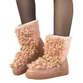 Rosa snökängor med päls från Montmina