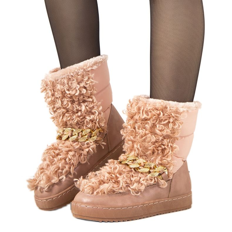 Rosa snökängor med päls från Montmina