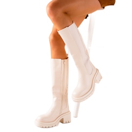 Seastar Bekväma plattformsstövlar beige