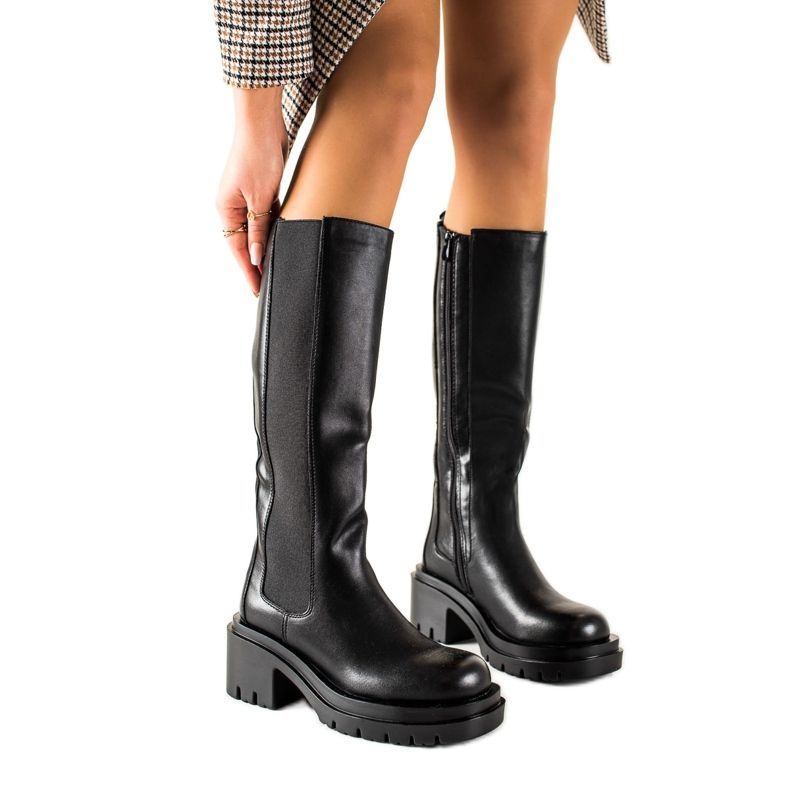 Seastar Bekväma plattformsstövlar svart