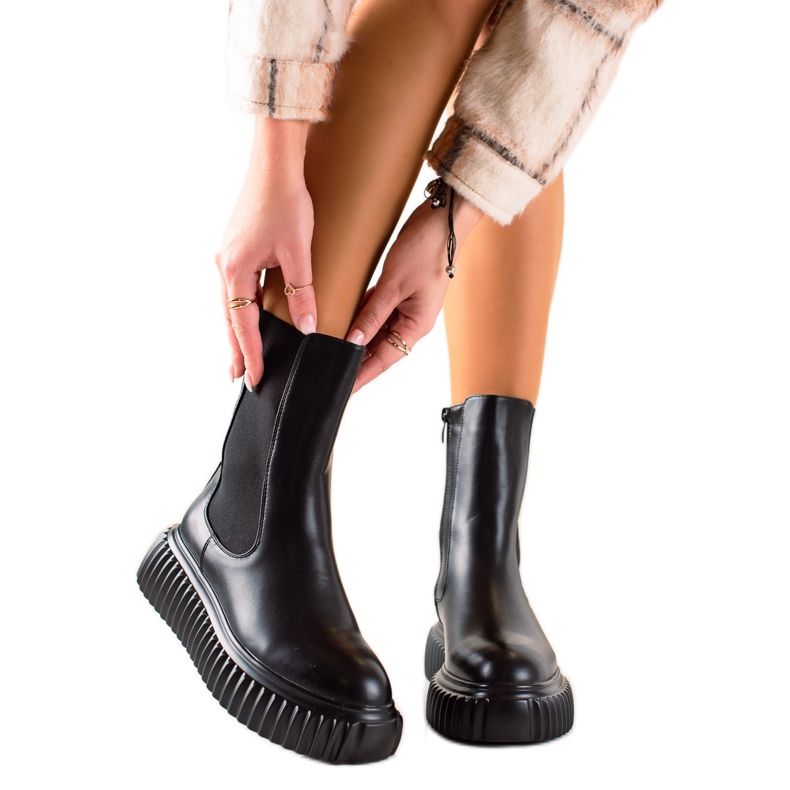 Seastar Stövlar på plattformen svart