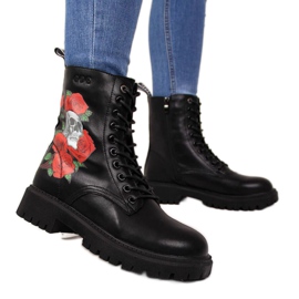 Skinnstövlar med Goe W II2N4044 tryck svart vit röd