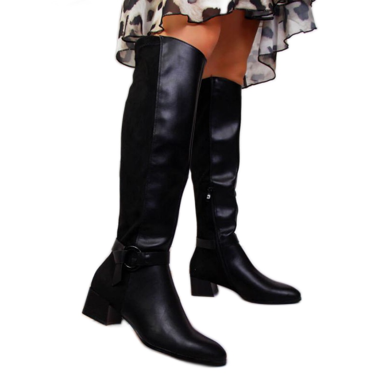 Svarta stövlar på Filippo W PAW302 block