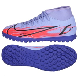 Nike Mercurial Superfly 8 Club Km Tf Jr DB2869-506 sko röd, lila purpur