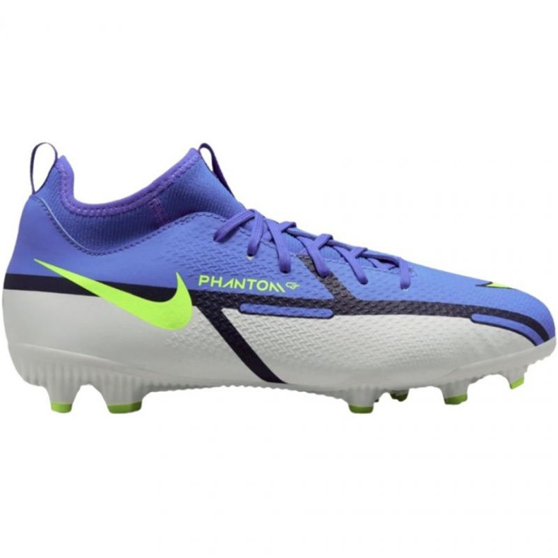 Nike Phantom GT2 Academy Df FG / MG Jr DC0813 570 fotbollsskor blå grå blå