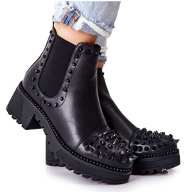 PG1 Svarta Comonis Jodhpur-stövlar med strålar