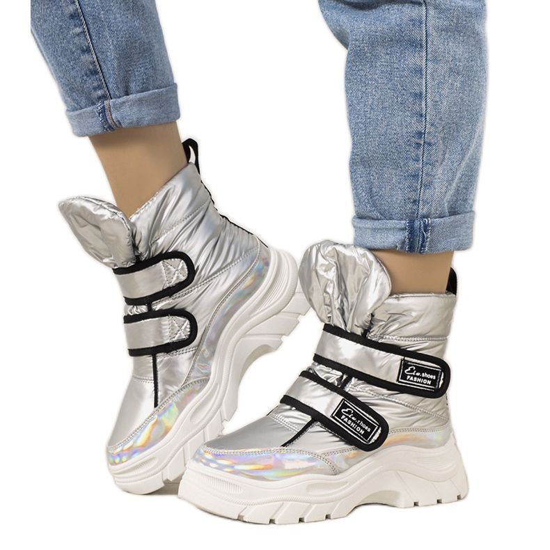 Silver snökängor med Velcro Comforte silver-