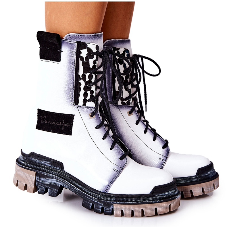 Läderstövlar Varma stövlar Maciejka Vit 05113-11 svart