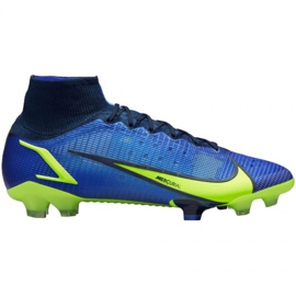 Nike Mercurial Superfly 8 Elite Fg M CV0958 574 fotbollsskor blå blå