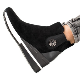 W. Potocki Stövlar på kil Potocki svart