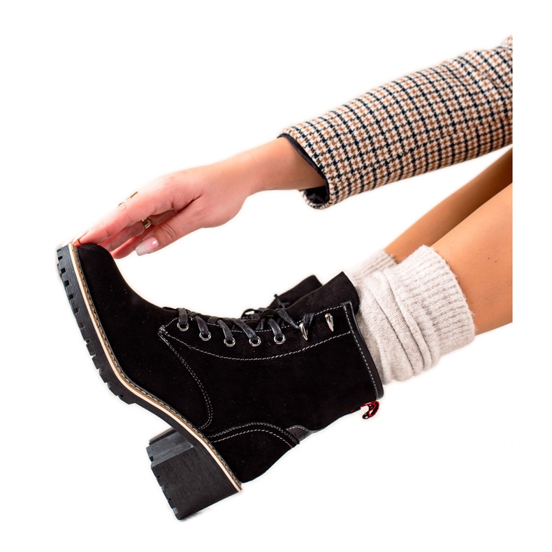 Goodin Bekväma högklackade stövlar svart