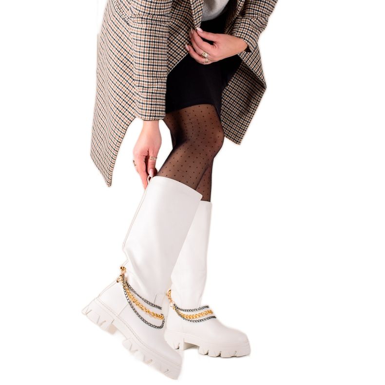 Seastar Modekedjade stövlar vit