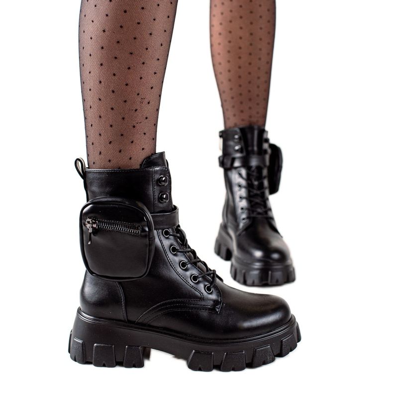 TRENDI Svarta Arbetare Med Fickan