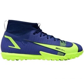 Nike Mercurial Superfly 8 Academy Tf Jr CV0789 474 fotbollsskor mångfärgad blå