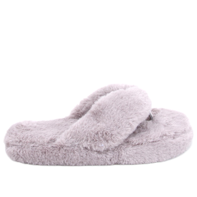 Bunny Grey pälstofflor grå