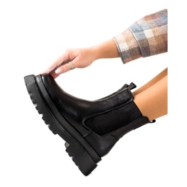 Filippo Svarta Chelsea stövlar på plattformen