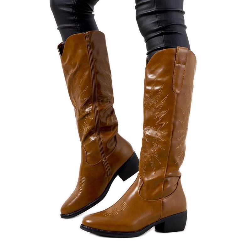 Bruna cowboystövlar, högisolerade Berthiaume