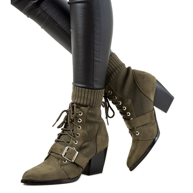 Gröna strumpstövlar för dam från Arenas kaki