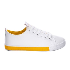 Vita sneakers från Valerie gul