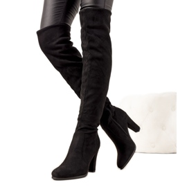 Svarta stövlar på stolpen av isolerad Licurgo