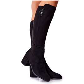 PG1 Stövlar i mocka med dragkedja Svart Magnizio