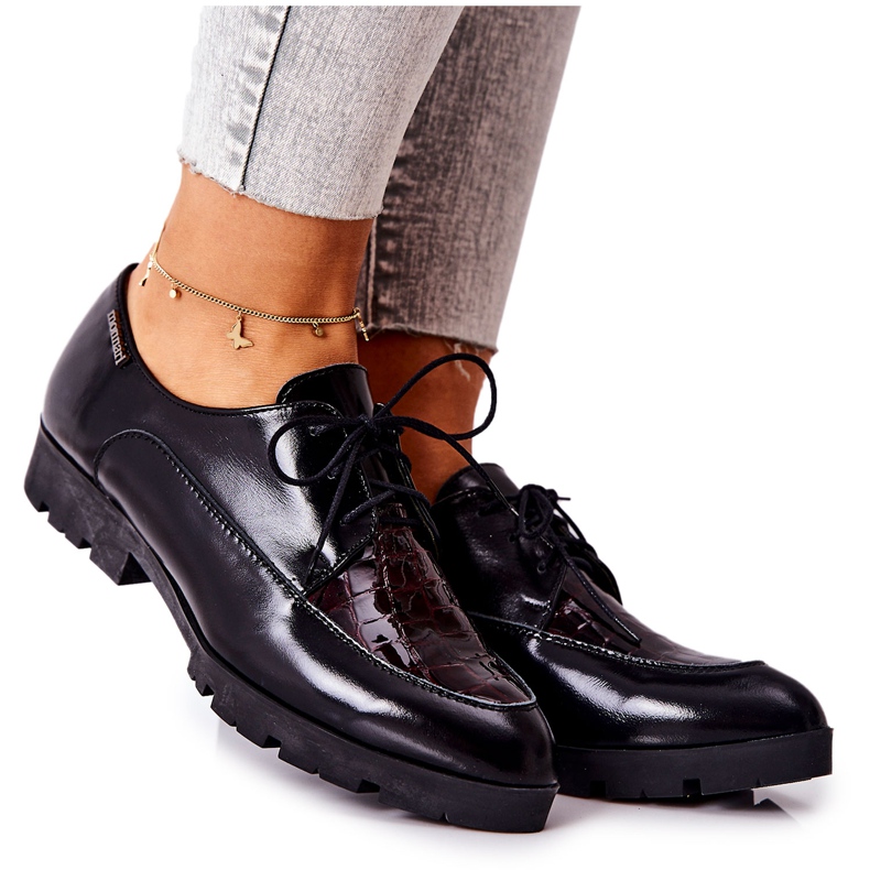 Läderskor Monnari M73 / 1 Svart mångfärgad