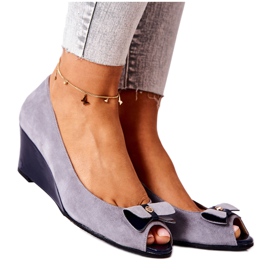 Klassiska Pumps On Wedge Monnari 0500-M12 Grå