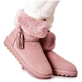 FS1 Mukluki Varma snöstövlar Fringe Pink Sorella rosa