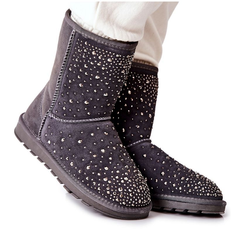 Varm Mukluki Med Jets Grå Mariella silver-