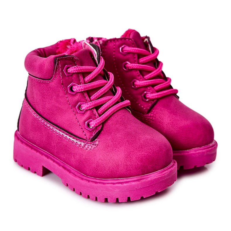 Warm Trappers Boots för barn Fuchsia Dexter rosa