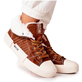 Isolerade sneakers för damer Big Star II274152 Camel brun