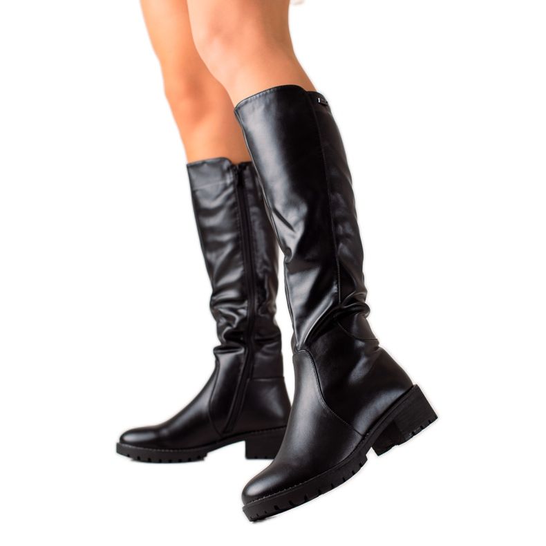 Gogo Snygga stövlar med ekologiskt läder svart