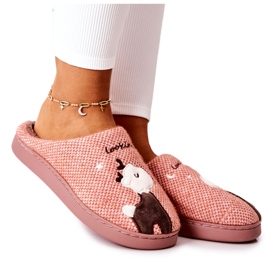 WJ1 Varma tofflor Ren Mörk rosa Jilly brun