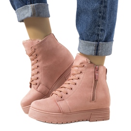 Rosa sneakers med en kil Lara
