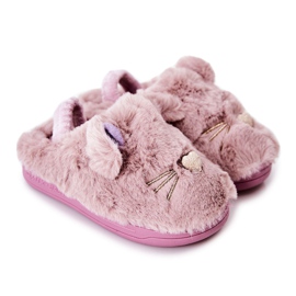 WJ1 Barntofflor Kattungar med violetta öron Tammy purpur