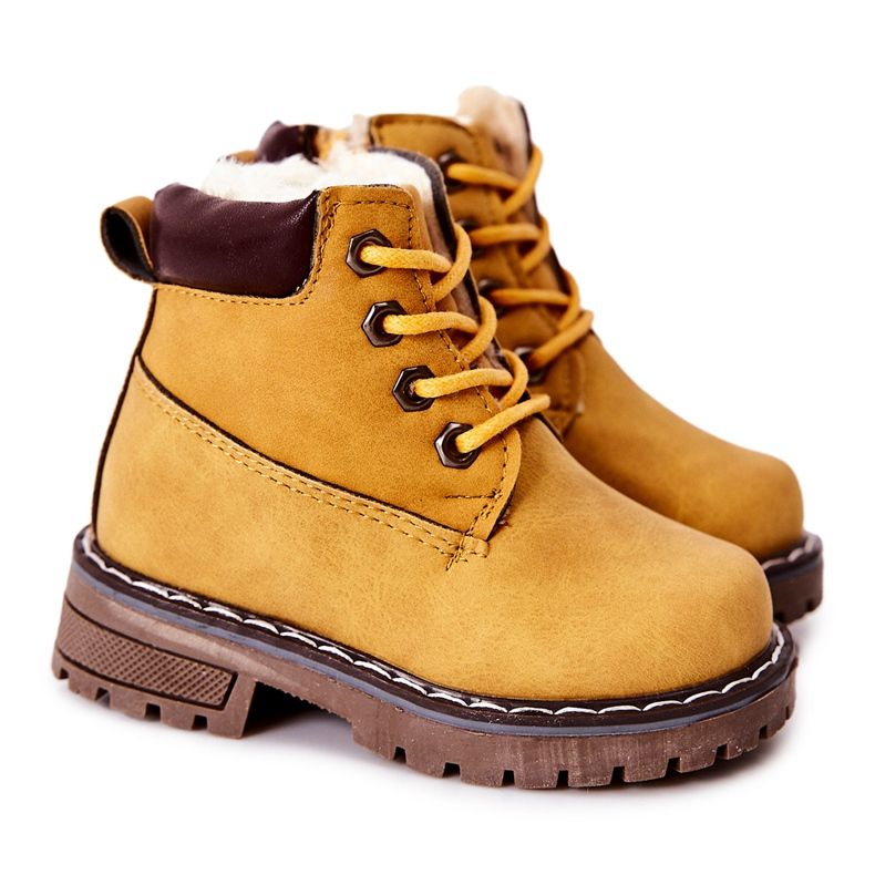 WT1 Barns varma Trappers Boots Yellow Royals gul