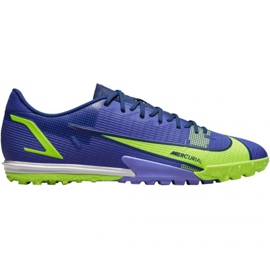 Nike Mercurial Vapor 14 Academy Tf M CV0978 474 fotbollsskor blågrön blå