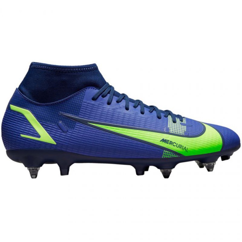 Nike Mercurial Superfly 8 Academy SG-PRO Ac M CW7432 474 fotbollsskor blå blå