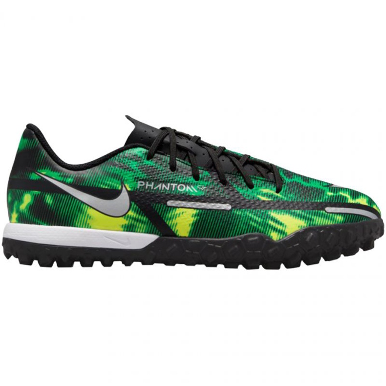 Nike Phantom GT2 Academy Tf Jr DM0739 003 fotbollsskor mångfärgad grön