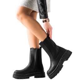 Seastar Höga stövlar med ekoläder svart